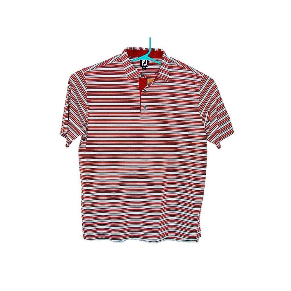 Footjoy Mens Striped Pro Dry Pique Short Sleeve Polo Shirt Aristocrat Cup Sz XL